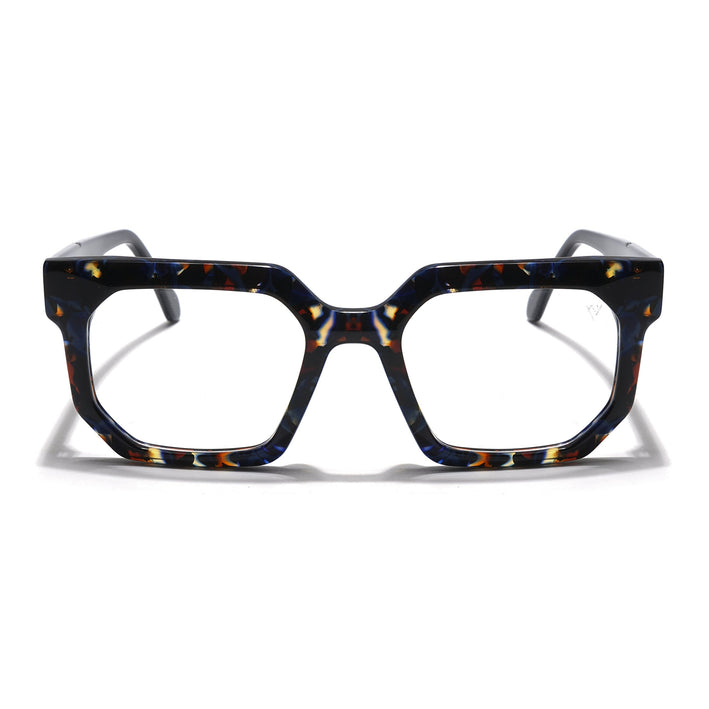 Voyage Veloura Select Brown & Blue Square Eyeglasses for Men & Women - SLMG5873-C2
