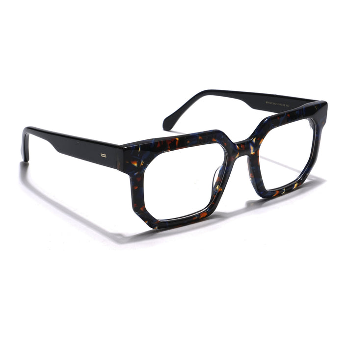 Voyage Veloura Select Brown & Blue Square Eyeglasses for Men & Women - SLMG5873-C2