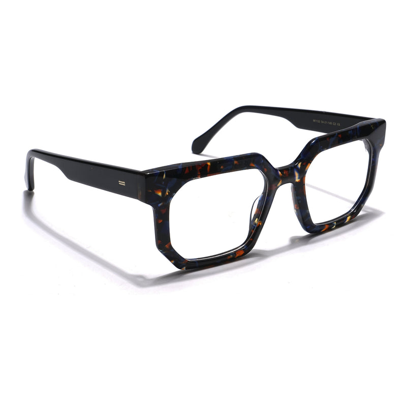 Voyage Veloura Select Brown & Blue Square Eyeglasses for Men & Women - SLMG5873-C2