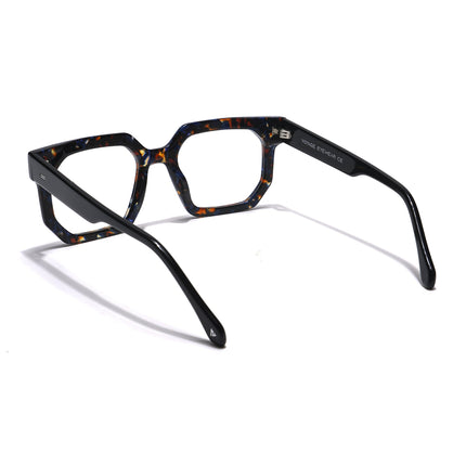 Voyage Veloura Select Brown & Blue Square Eyeglasses for Men & Women - SLMG5873-C2