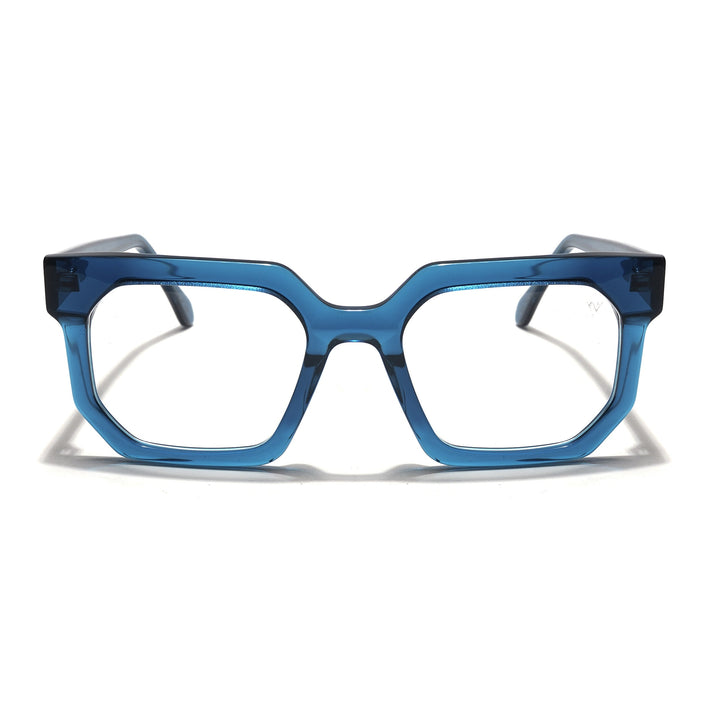 Voyage Veloura Select Blue Square Eyeglasses for Men & Women - SLMG5874-C3