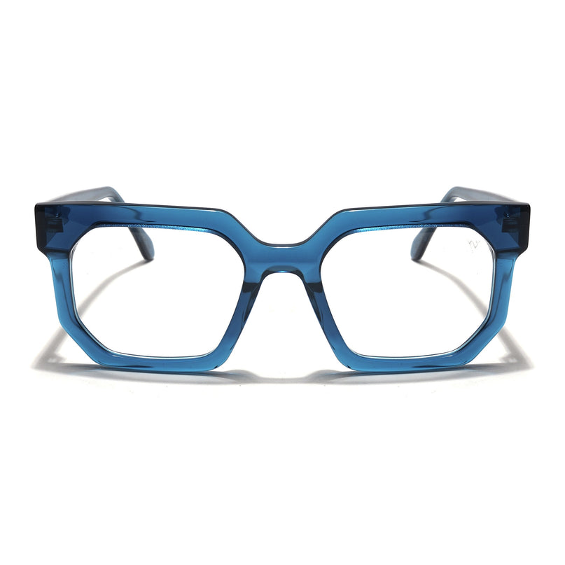 Voyage Veloura Select Blue Square Eyeglasses for Men & Women - SLMG5874-C3
