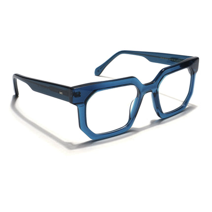 Voyage Veloura Select Blue Square Eyeglasses for Men & Women - SLMG5874-C3