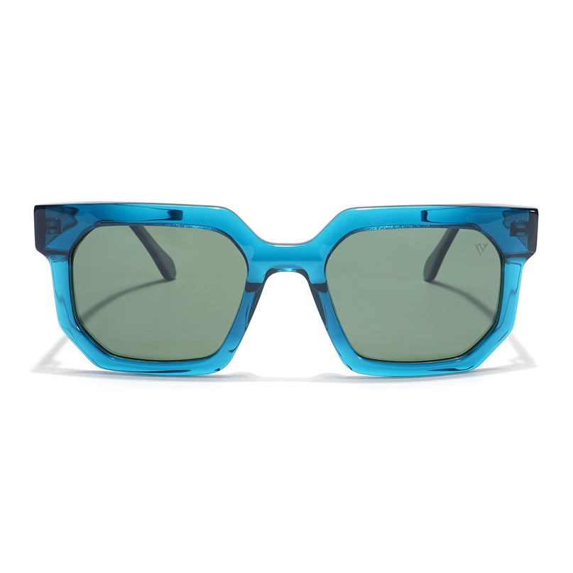 Voyage Select Wayfarer Polarized Sunglasses (Green Lens | Blue Frame - SLPMG5871)