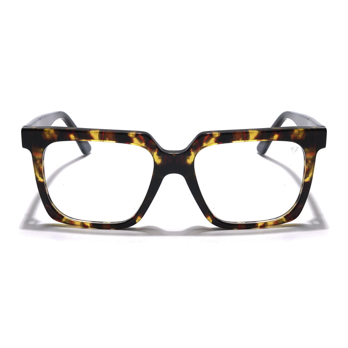 Voyage Veloura Select Brown & Yellow Square Eyeglasses for Men & Women - SLMG5927-C2