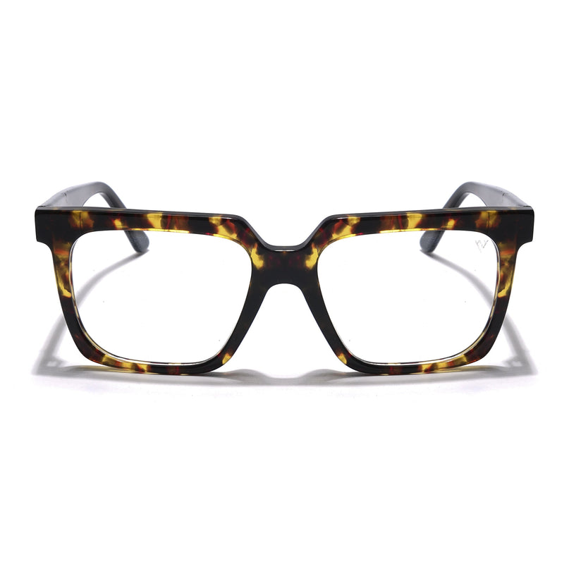 Voyage Veloura Select Brown & Yellow Square Eyeglasses for Men & Women - SLMG5927-C2