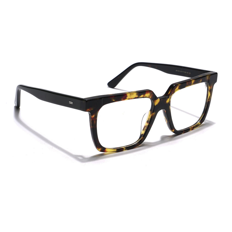 Voyage Veloura Select Brown & Yellow Square Eyeglasses for Men & Women - SLMG5927-C2