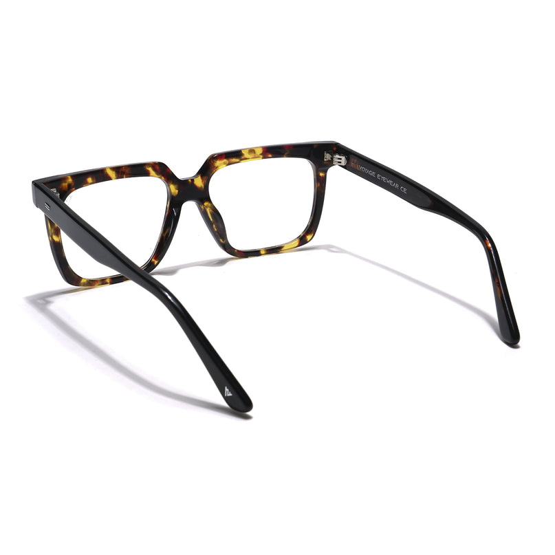 Voyage Veloura Select Brown & Yellow Square Eyeglasses for Men & Women - SLMG5927-C2