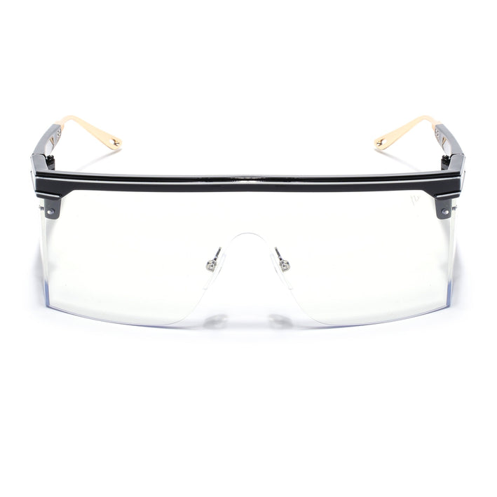 Voyage Black & White Wayfarer Eyeglasses for Men & Women - MG5211-C1