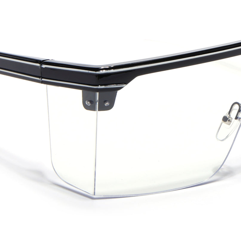 Voyage Black & White Wayfarer Eyeglasses for Men & Women - MG5211-C1
