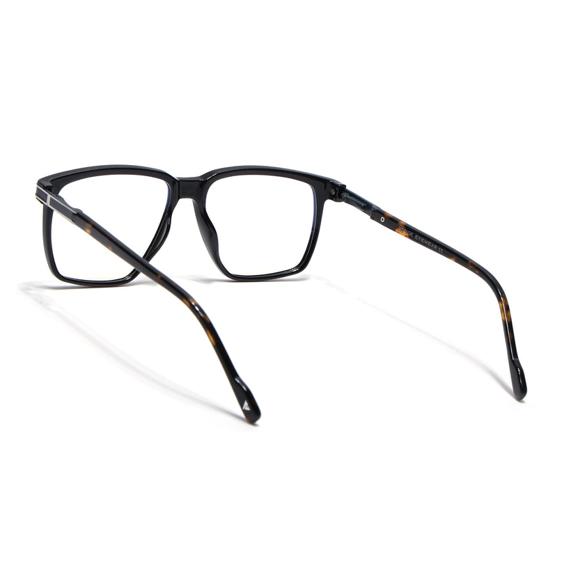 Voyage Shine Black Square Eyeglasses for Men & Women (116001FMG6957-C1)