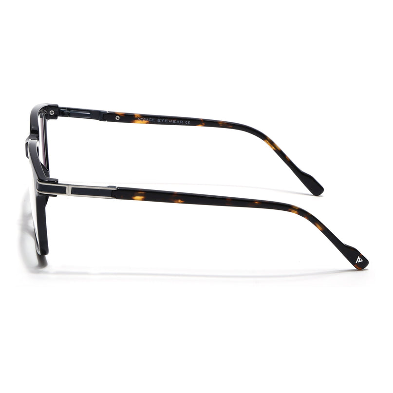 Voyage Shine Black Square Eyeglasses for Men & Women (116001FMG6957-C1)