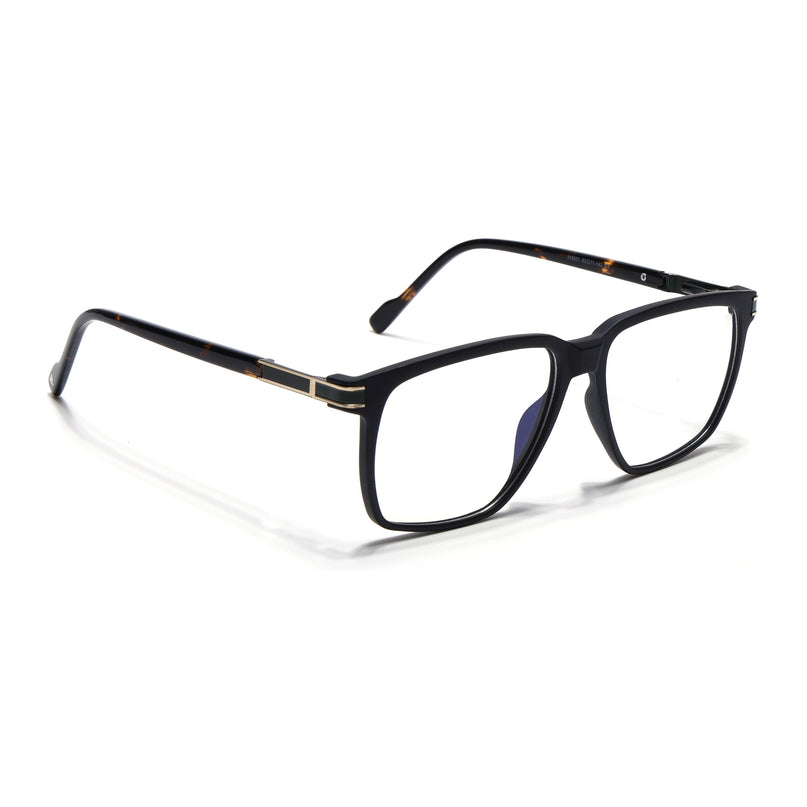 Voyage Matt Black Square Eyeglasses for Men & Women (116001FMG6958-C2)
