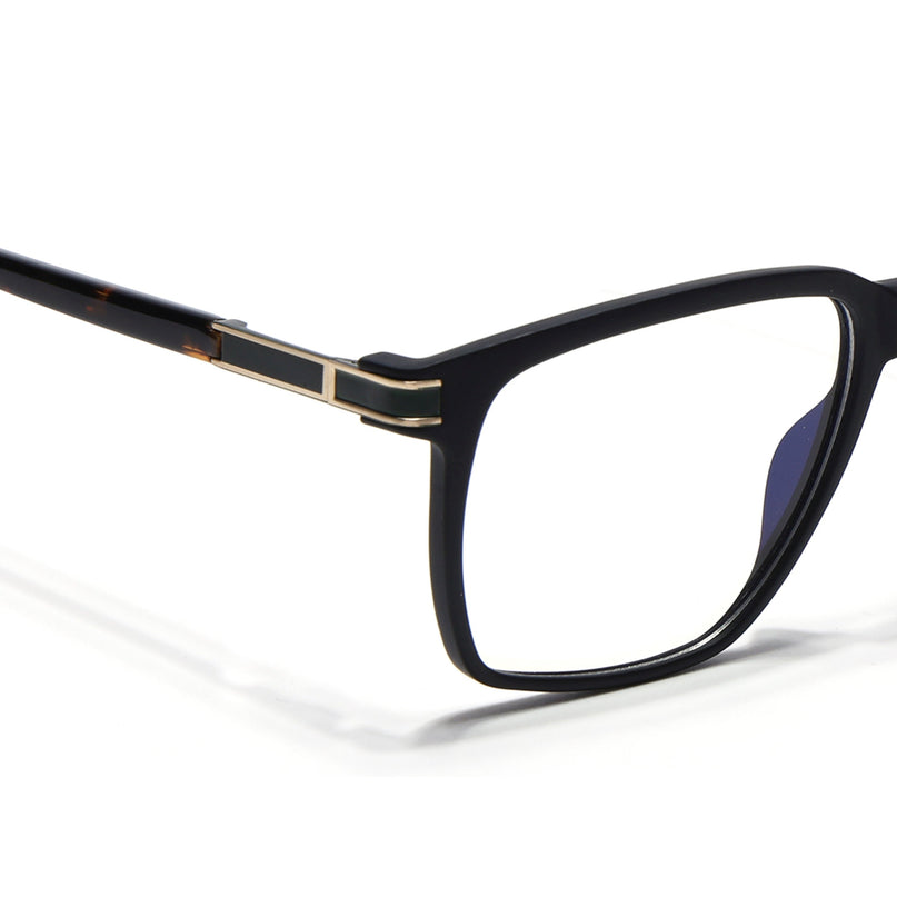 Voyage Matt Black Square Eyeglasses for Men & Women (116001FMG6958-C2)