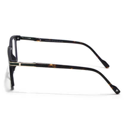 Voyage Matt Black Square Eyeglasses for Men & Women (116001FMG6958-C2)