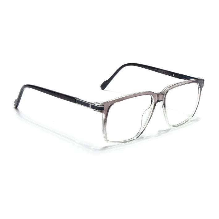 Voyage Grey & Clear Square Eyeglasses for Men & Women (116001FMG6959-C3)