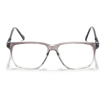 Voyage Grey & Clear Square Eyeglasses for Men & Women (116001FMG6959-C3)