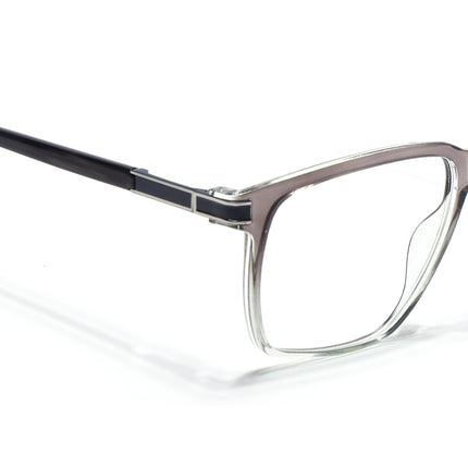 Voyage Grey & Clear Square Eyeglasses for Men & Women (116001FMG6959-C3)