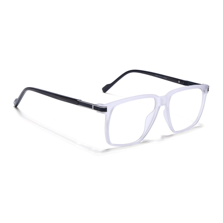 Voyage Matt Grey Square Eyeglasses for Men & Women (116001FMG6960-C4)
