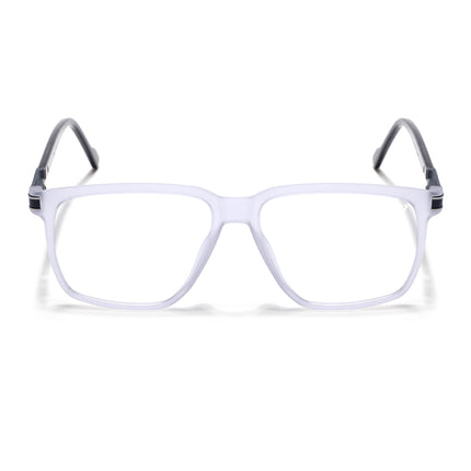 Voyage Matt Grey Square Eyeglasses for Men & Women (116001FMG6960-C4)