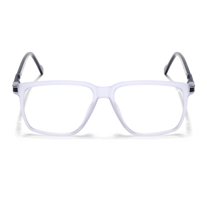 Voyage Matt Grey Square Eyeglasses for Men & Women (116001FMG6960-C4)