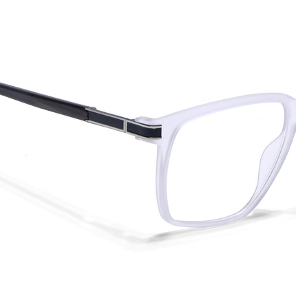 Voyage Matt Grey Square Eyeglasses for Men & Women (116001FMG6960-C4)