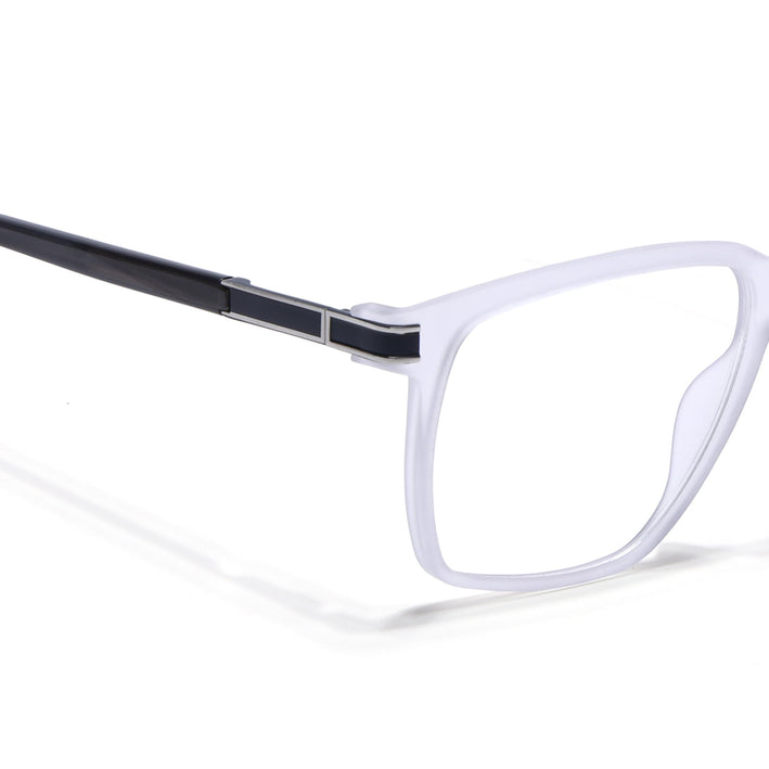 Voyage Matt Grey Square Eyeglasses for Men & Women (116001FMG6960-C4)