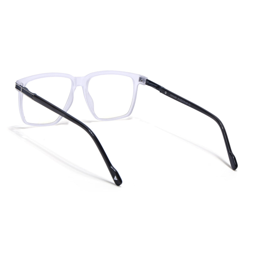 Voyage Matt Grey Square Eyeglasses for Men & Women (116001FMG6960-C4)
