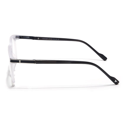 Voyage Matt Grey Square Eyeglasses for Men & Women (116001FMG6960-C4)