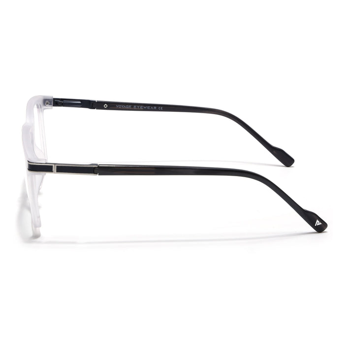 Voyage Matt Grey Square Eyeglasses for Men & Women (116001FMG6960-C4)