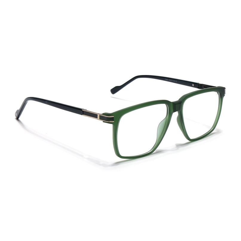 Voyage Green Square Eyeglasses for Men & Women (116001FMG6961-C5)