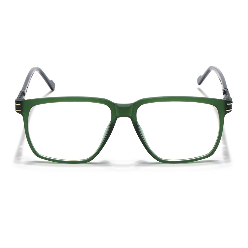 Voyage Green Square Eyeglasses for Men & Women (116001FMG6961-C5)