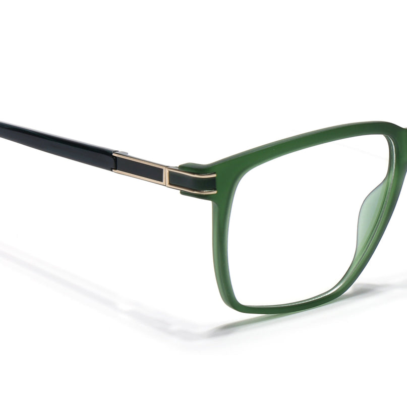 Voyage Green Square Eyeglasses for Men & Women (116001FMG6961-C5)