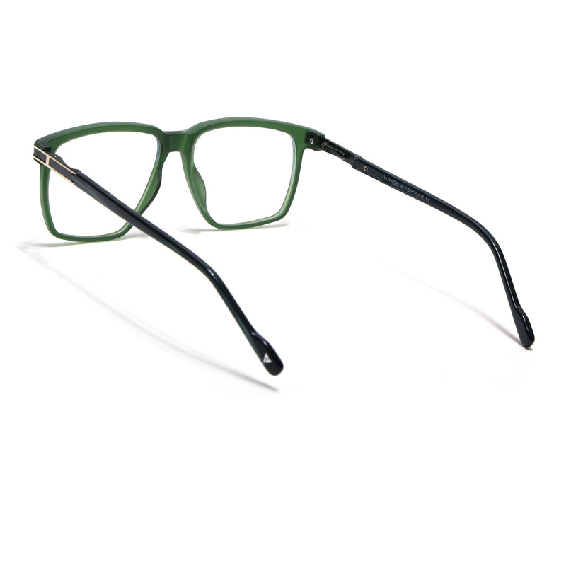 Voyage Green Square Eyeglasses for Men & Women (116001FMG6961-C5)