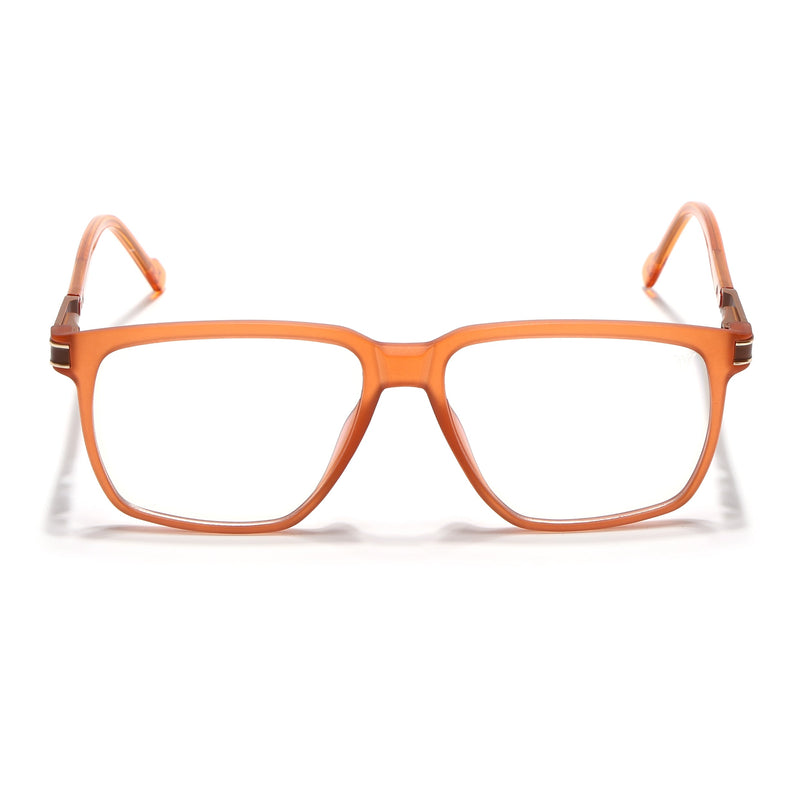 Voyage Orange Square Eyeglasses for Men & Women (116001FMG6962-C6)