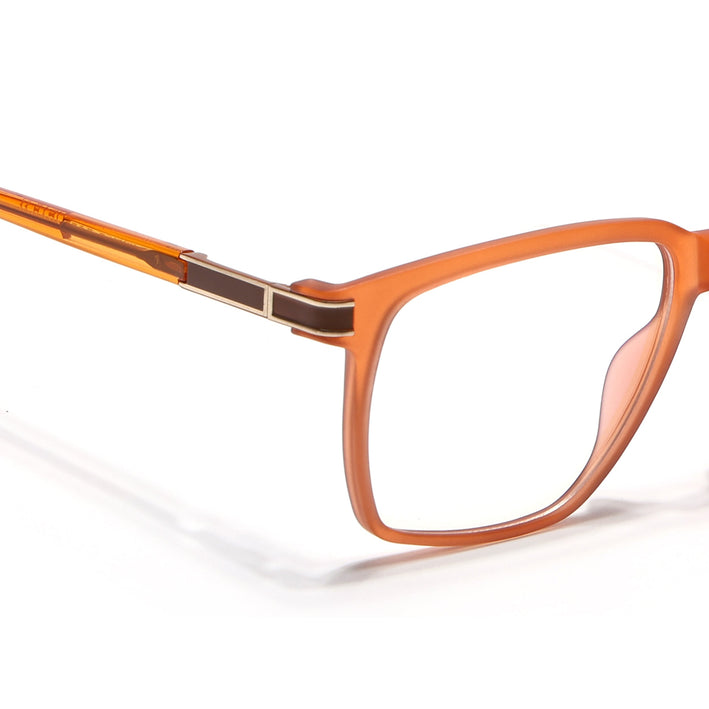 Voyage Orange Square Eyeglasses for Men & Women (116001FMG6962-C6)