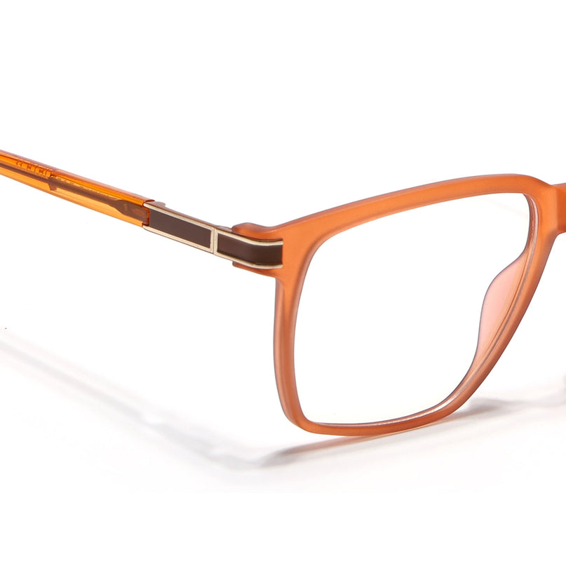 Voyage Orange Square Eyeglasses for Men & Women (116001FMG6962-C6)