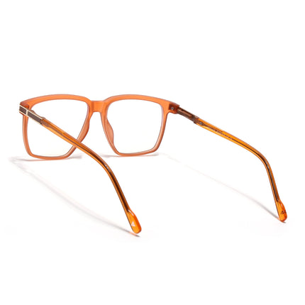 Voyage Orange Square Eyeglasses for Men & Women (116001FMG6962-C6)