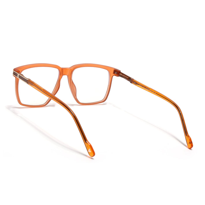 Voyage Orange Square Eyeglasses for Men & Women (116001FMG6962-C6)