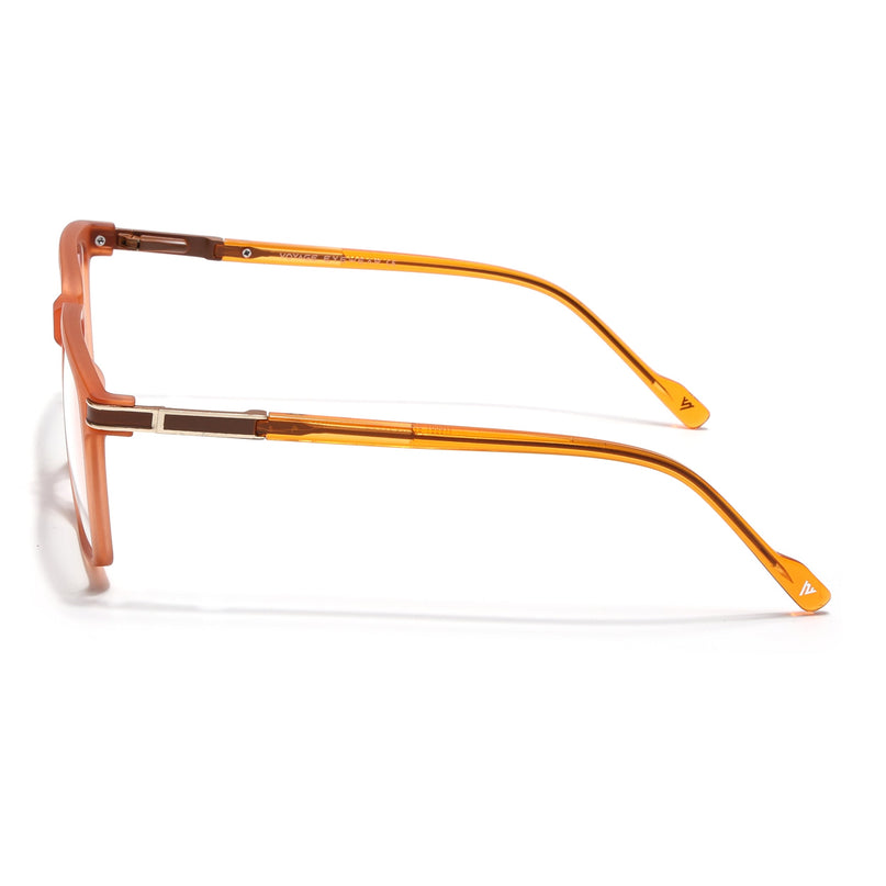Voyage Orange Square Eyeglasses for Men & Women (116001FMG6962-C6)