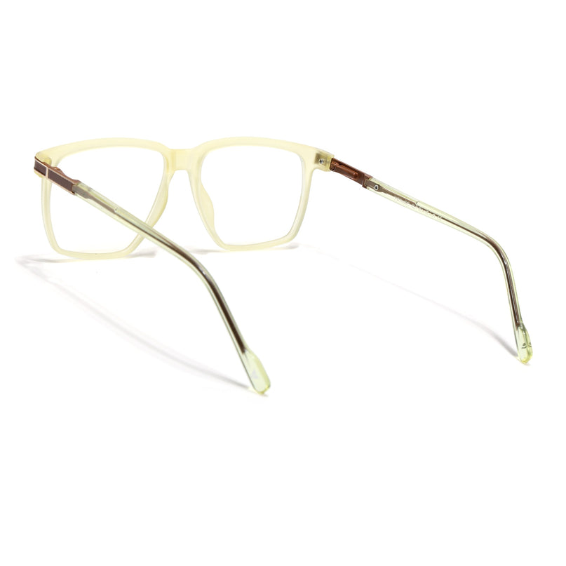 Voyage Light Yellow Square Eyeglasses for Men & Women (116001FMG6963-C7)