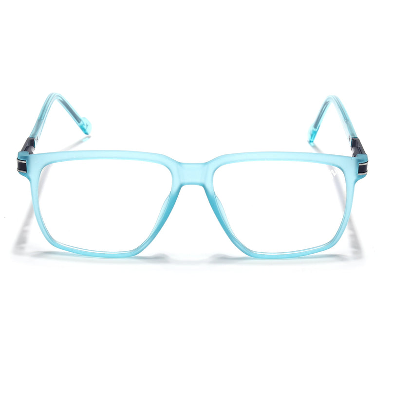 Voyage Sea Blue Square Eyeglasses for Men & Women (116001FMG6964-C8)