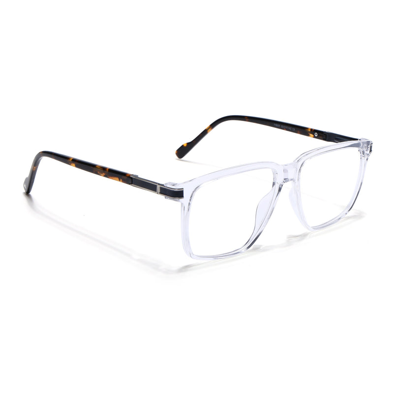 Voyage Transparent Square Eyeglasses for Men & Women (116001FMG6966-C10)