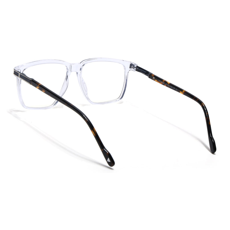Voyage Transparent Square Eyeglasses for Men & Women (116001FMG6966-C10)