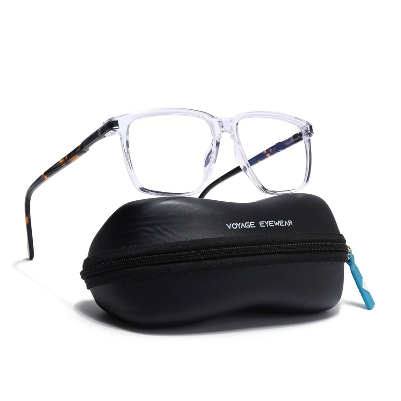 Voyage Transparent Square Eyeglasses for Men & Women (116001FMG6966-C10)