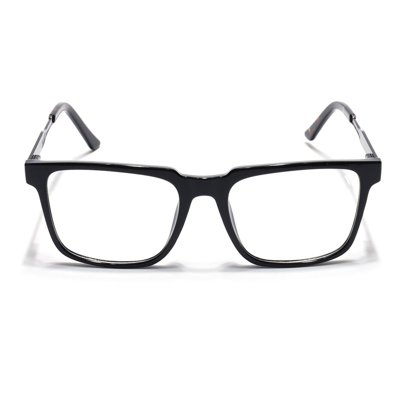 Voyage Shine Black Square Eyeglasses for Men & Women (116002FMG6967-C1)