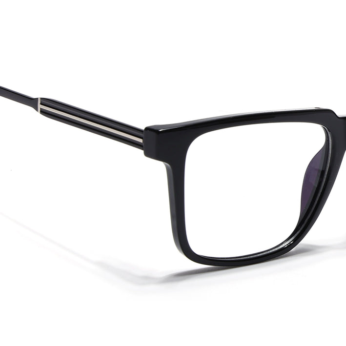Voyage Shine Black Square Eyeglasses for Men & Women (116002FMG6967-C1)