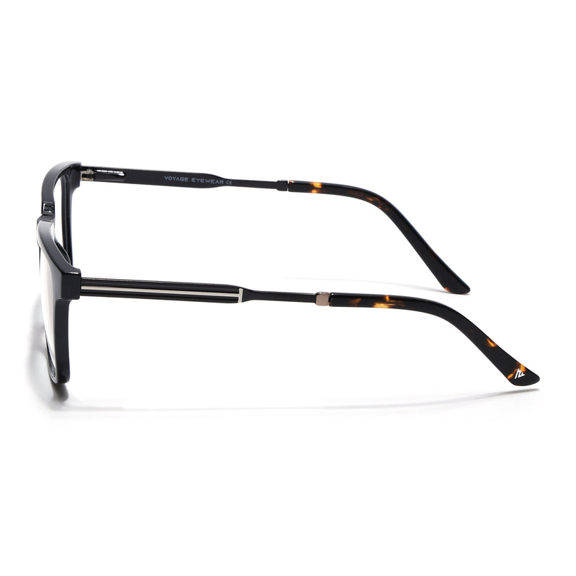 Voyage Shine Black Square Eyeglasses for Men & Women (116002FMG6967-C1)