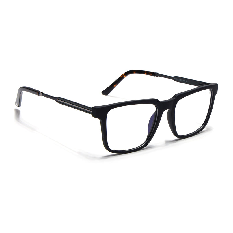 Voyage Matt Black Square Eyeglasses for Men & Women (116002FMG6968-C2)