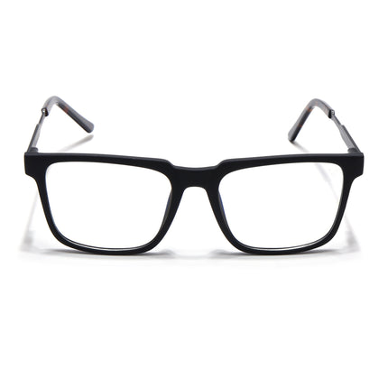 Voyage Matt Black Square Eyeglasses for Men & Women (116002FMG6968-C2)